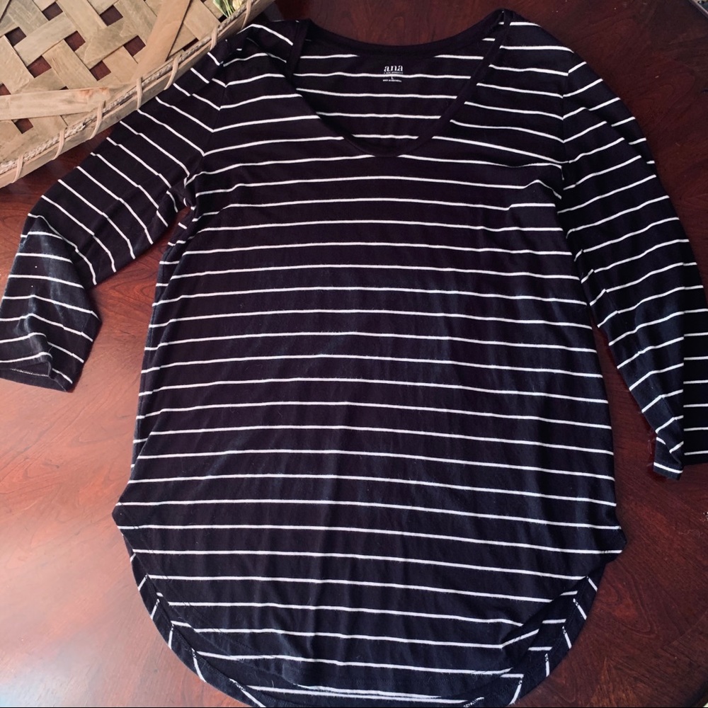 a.n.a | striped quarter sleeve